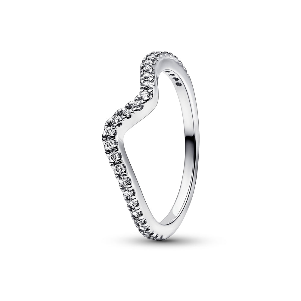 Pandora Sparkling Wave Ring