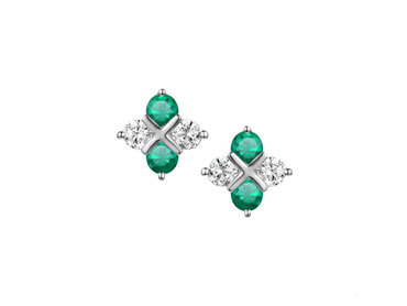 Amore Serenity Emerald & Cubic Zirconia Earrings