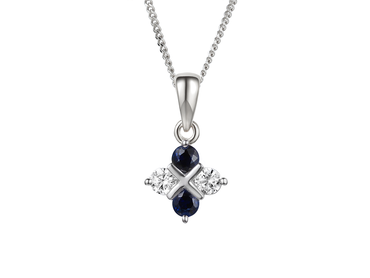 Amore Serenity Sapphire & Cubic Zirconia Pendant