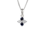 Amore Serenity Sapphire & Cubic Zirconia Pendant