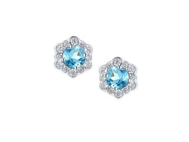 Amore Lovable Blue Topaz Earrings