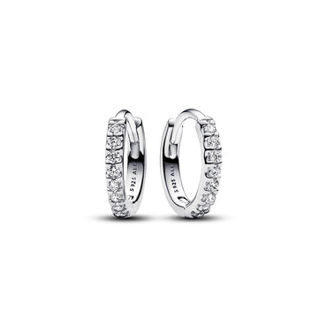 Pandora Sparkling Huggie Hoops