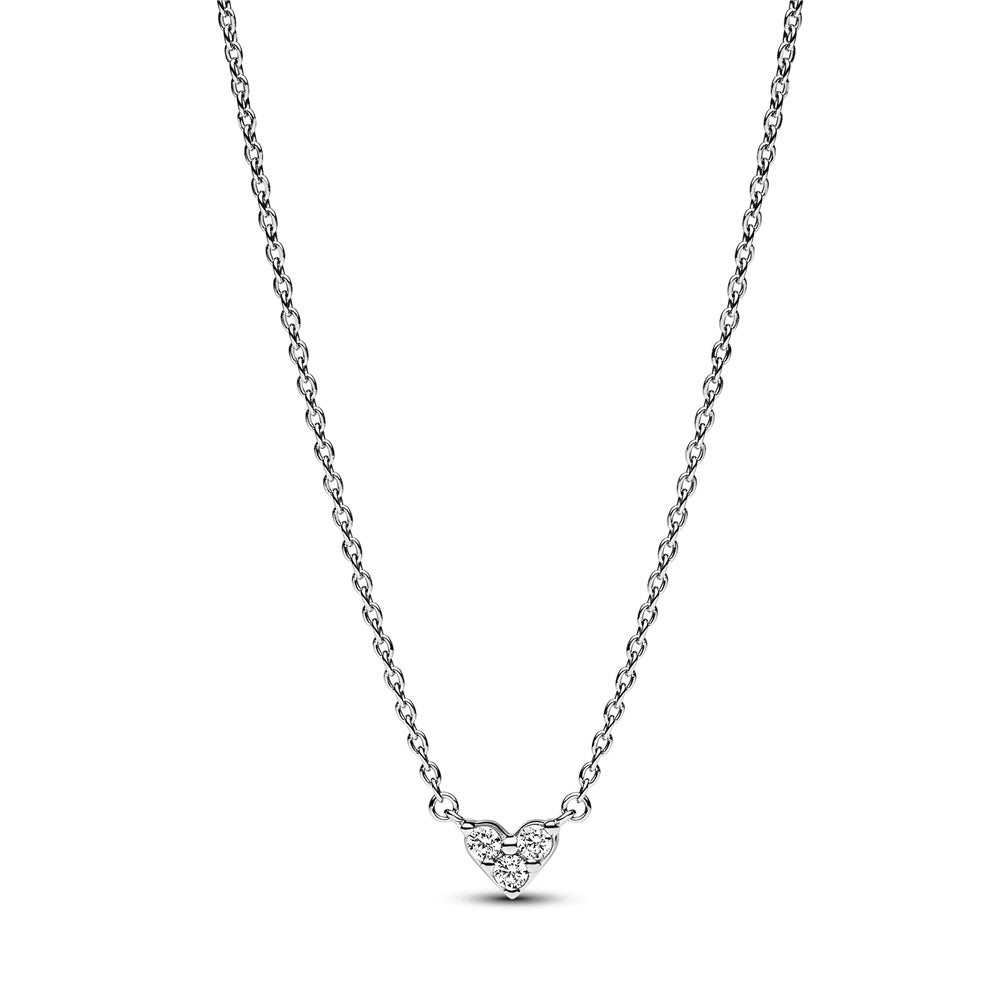 Pandora Triple Stone Heart Necklet