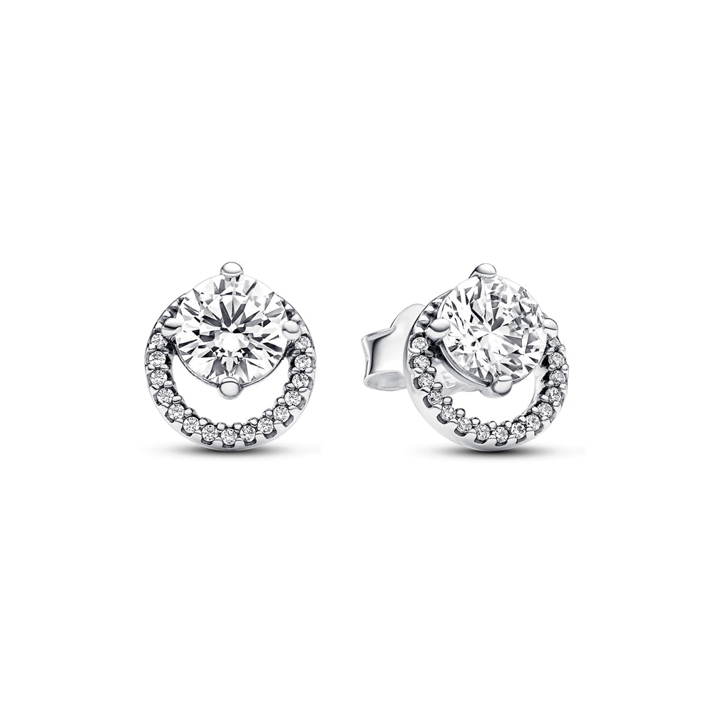Pandora Round Halo Earrings
