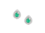 Amore Emerald and CZ Pear Shape Earrings