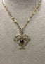 Vintage 9ct Garnet and Pearl Pendant