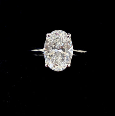9ct White Gold 3.05ct Oval Laboratory Diamond Ring