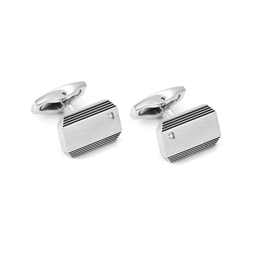 Nomination Diamond Rectangular Cufflinks