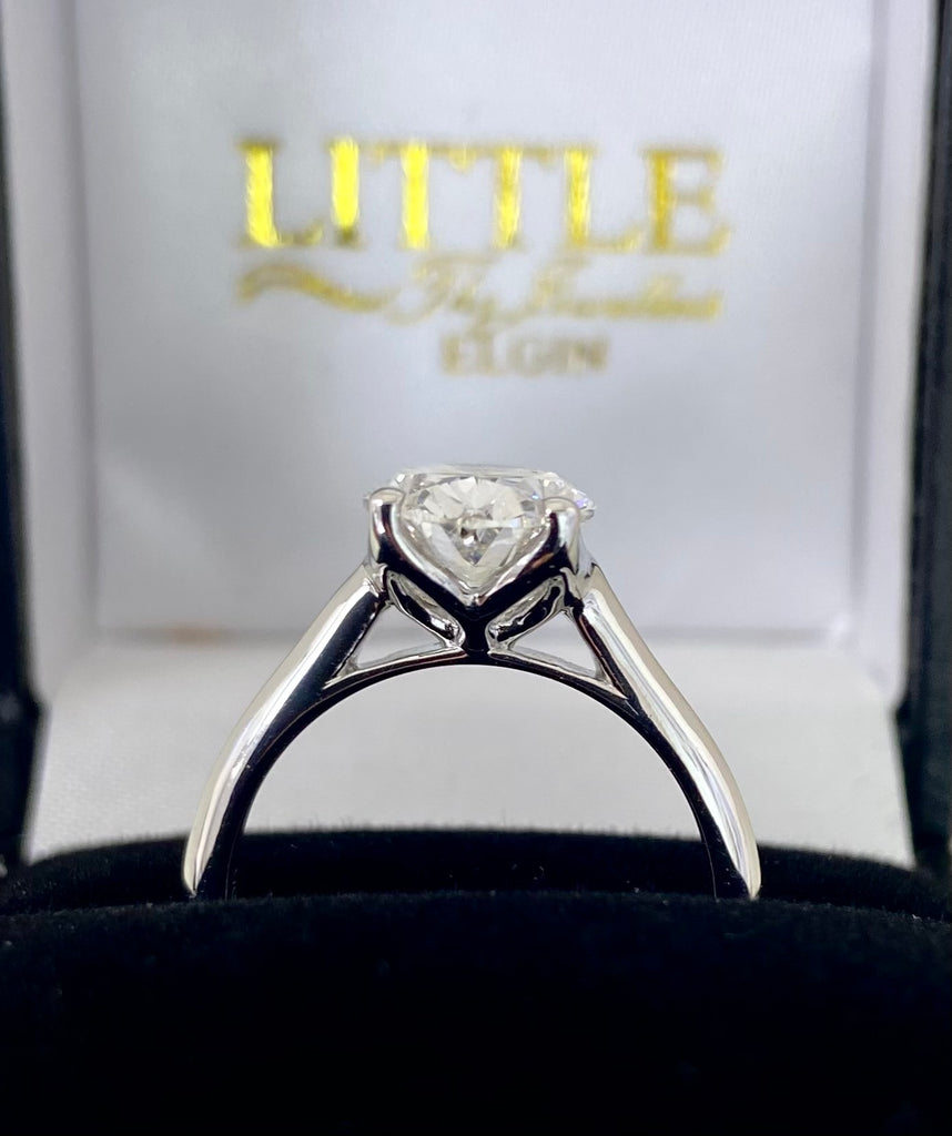 9ct White Gold Oval Laboratory Diamond Ring