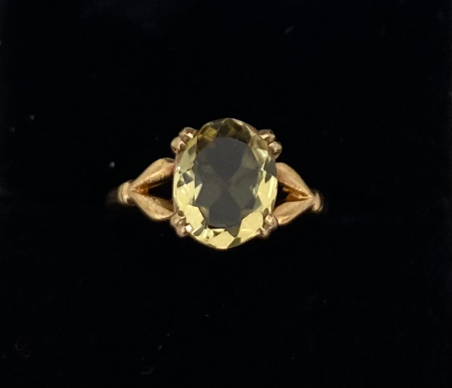 Vintage 9ct Citrine Ring