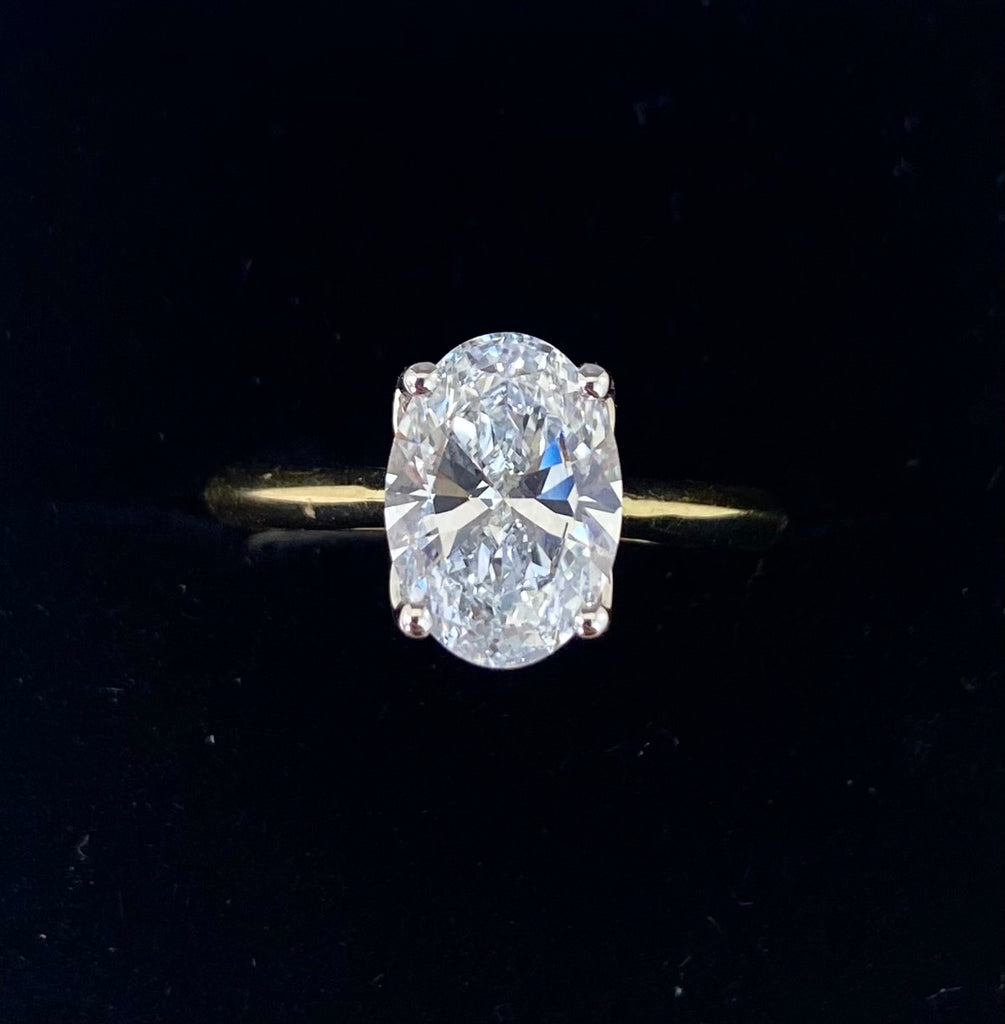 9ct Oval Laboratory Diamond Ring