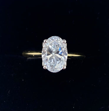 9ct Oval 2.03ct Laboratory Diamond Ring