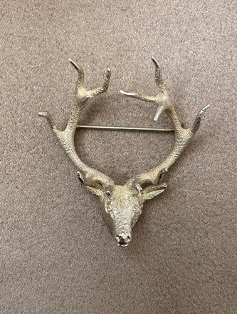 Pre-Loved Silver Stag Brooch