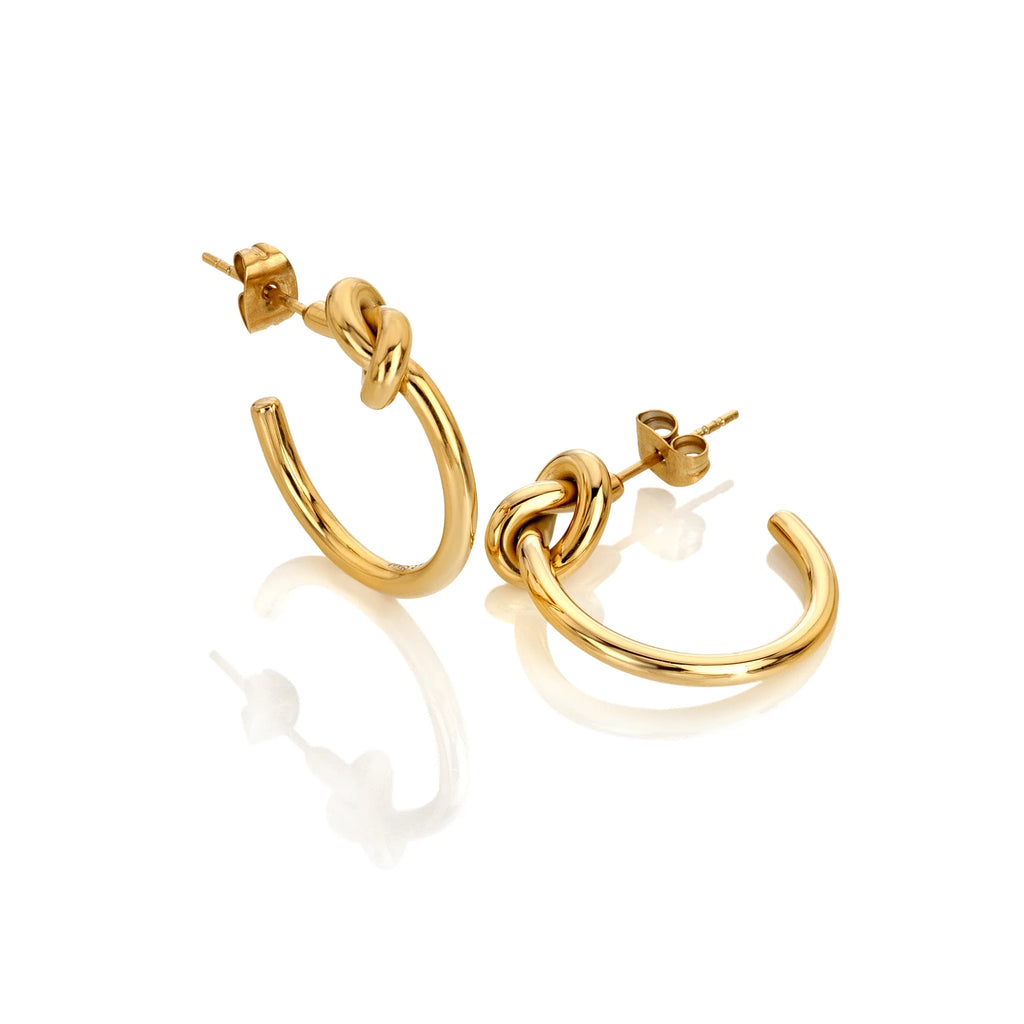Ava & Sky Knot Hoop Earrings