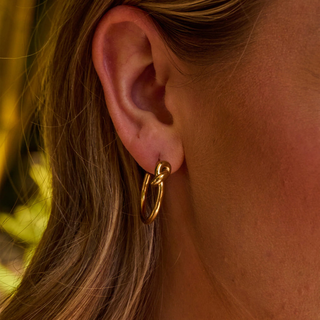 Ava & Sky Knot Hoop Earrings