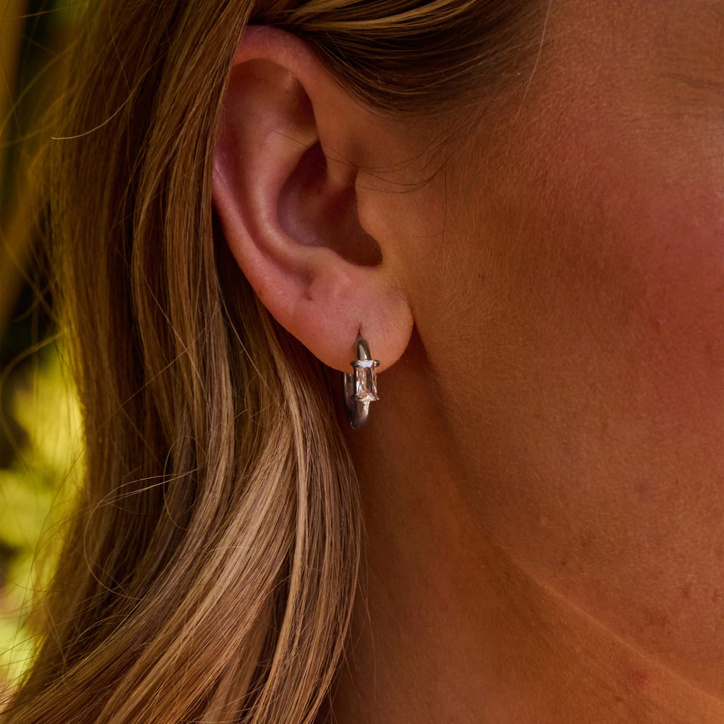 Ava & Sky Stone Set Hoops