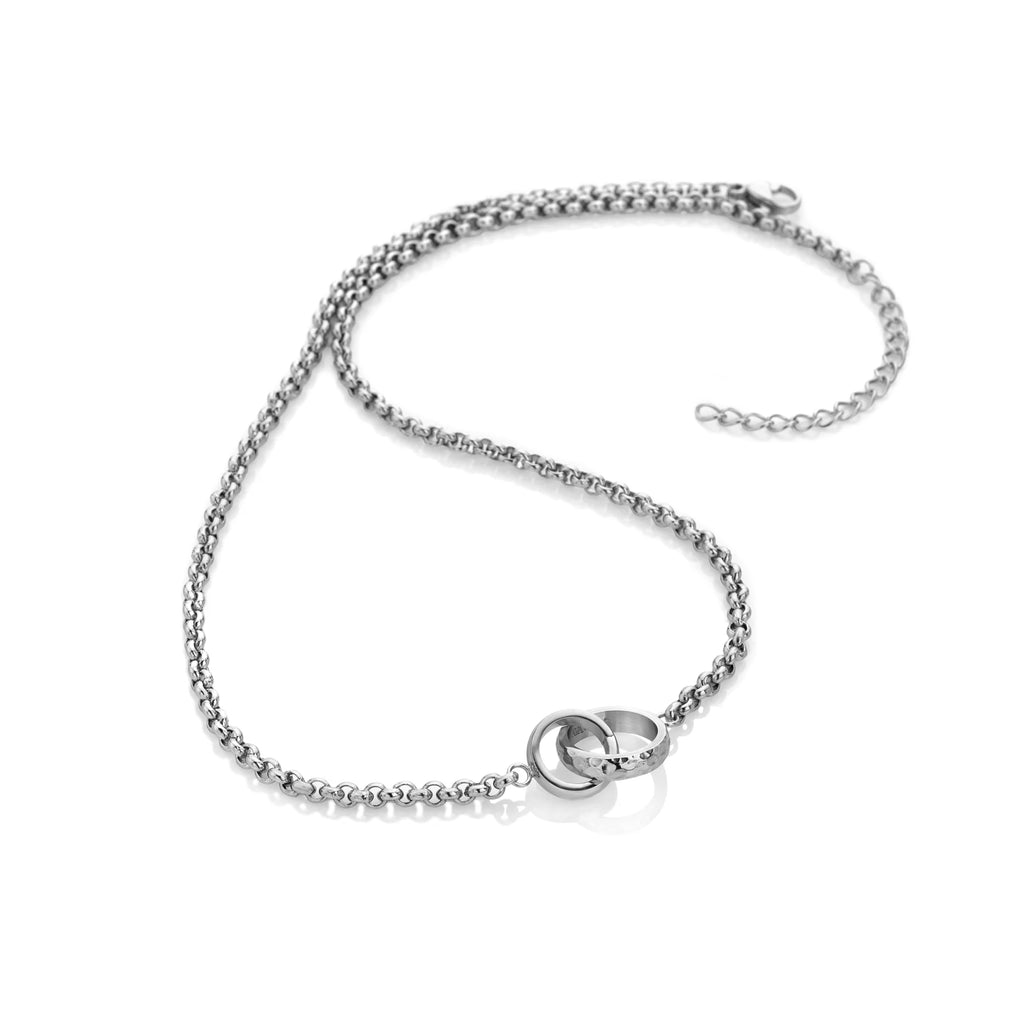 Ava & Sky Interlocking Circles Necklet.