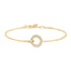 Ania Haie Gold Interlinked Circles Pavé Bracelet