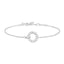 Silver Interlinked Circles Pavé Bracelet