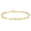 Ania Haie Gold Plated Bezel Station Paper Clip Chain Bracelet