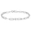 Ania Haie Silver Bezel Station Paper Clip Chain Bracelet