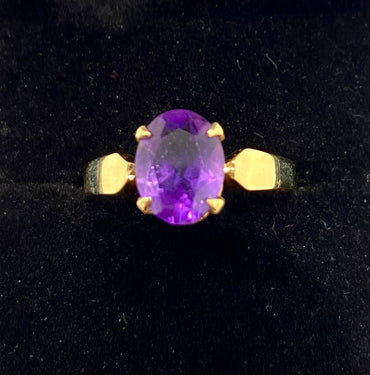 Pre-Loved 9ct Amethyst Single Stone Ring