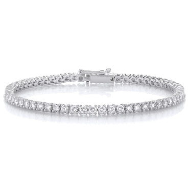 9ct White Gold Laboratory Grown Diamond Tennis Bracelet