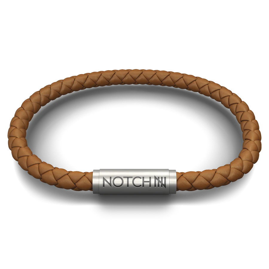 NOTCH Tan Braided Leather Bracelet
