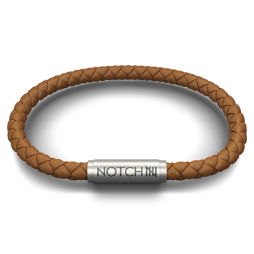 NOTCH Tan Braided Leather Bracelet