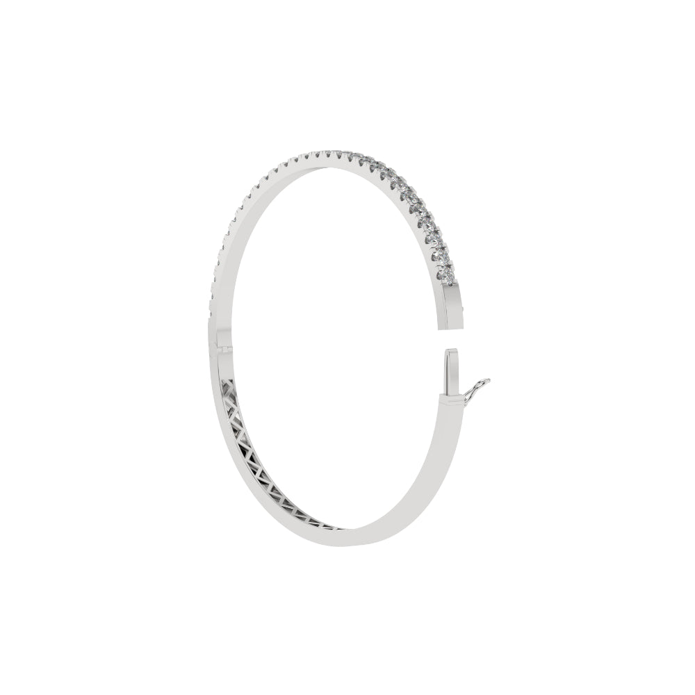 Silver Laboratory Grown Diamond Bangle