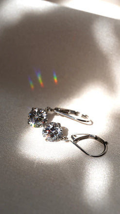 Carat London 9ct White Gold Hoop Earrings
