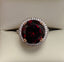 9ct Garnet and Diamond Cluster Ring