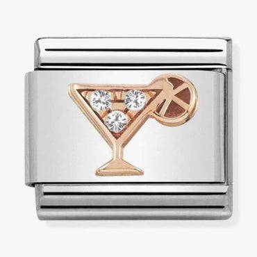 Nomination Rose Gold Cocktail Glass Link