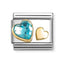 Nomination Blue CZ And Gold Hearts Composable Link