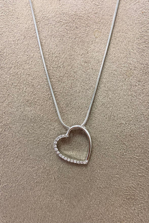 Pre-Loved 14ct Diamond Heart Necklet