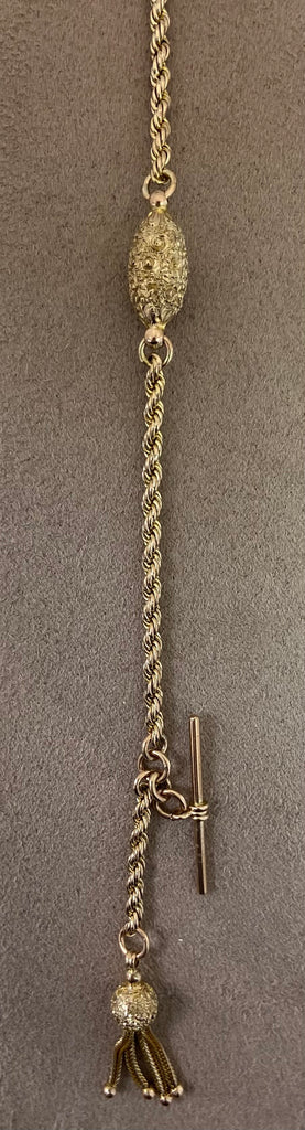 Vintage 9ct T-Bar Tassle Chain