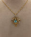 Edwardian 9ct Blue Topaz & Pearl Pendant