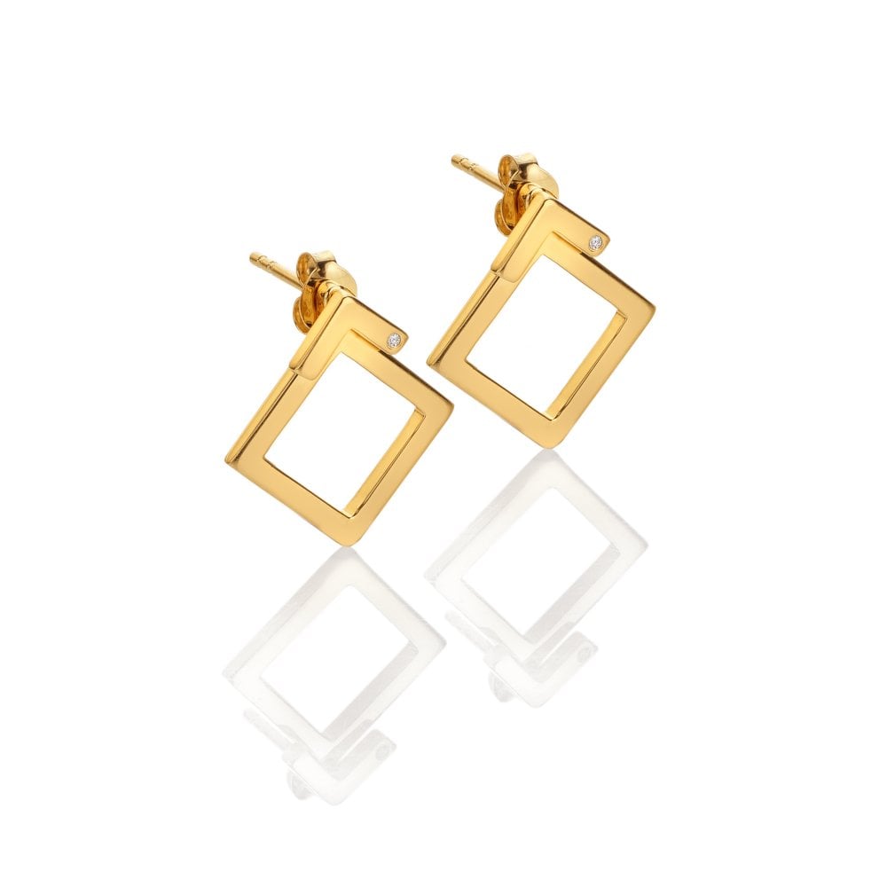 Hot Diamonds X GE Square Paired Earrings