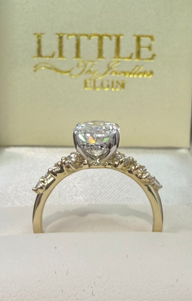9ct Oval Lab Diamond 2.08ct Ring