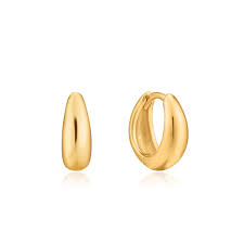 Anie Haie Gold Plated Luxe Huggie Hoop Earrings