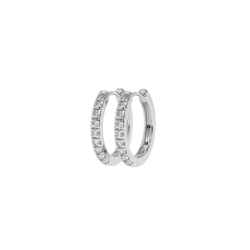 Silver Laboratory Grown Diamond Hoops