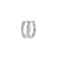 Silver Laboratory Grown Diamond Hoops