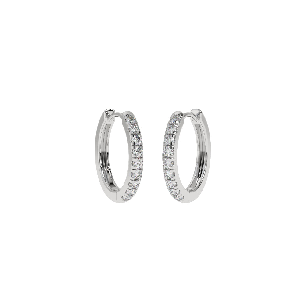 Silver Laboratory Grown Diamond Hoops