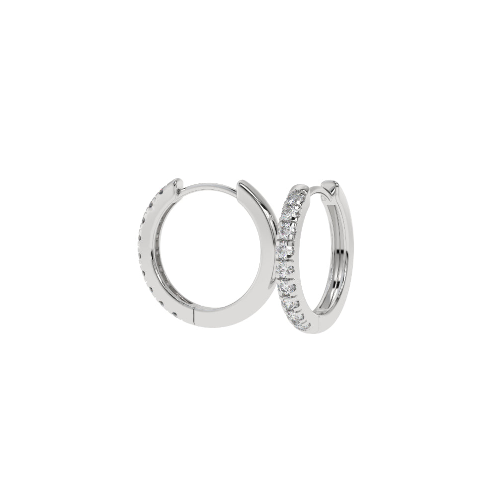 Silver Laboratory Grown Diamond Hoops