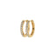 Yellow Gold Plate Laboratory Grown Diamond Hoops
