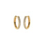 Yellow Gold Plate Laboratory Grown Diamond Hoops