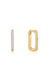 Ania Haie Gold Plate Oval Hoop Earrings