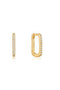 Ania Haie Gold Plate Oval Hoop Earrings