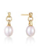 Ania Haie Gold Plate Drop Pearl Earrings