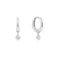 Ania Haie Silver Cubic Zirconia Drop Huggies